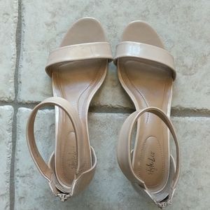 Style & Co nude ankle strap heeled sandals size 11